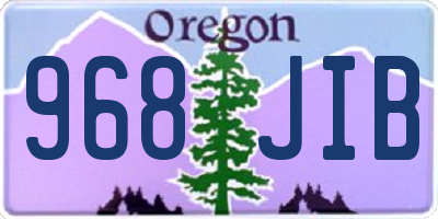 OR license plate 968JIB
