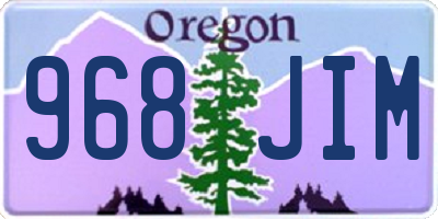 OR license plate 968JIM