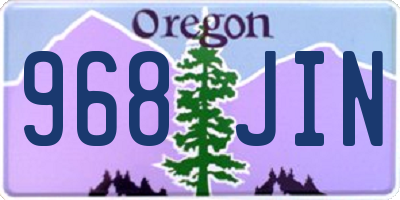 OR license plate 968JIN