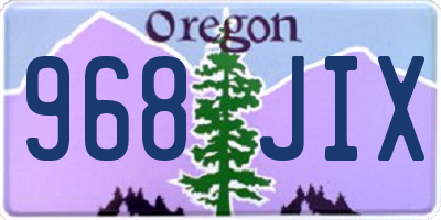 OR license plate 968JIX