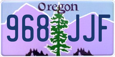 OR license plate 968JJF