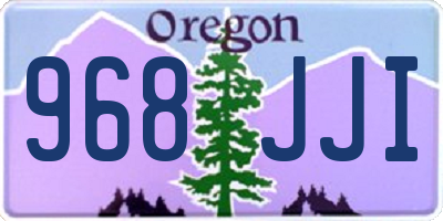 OR license plate 968JJI