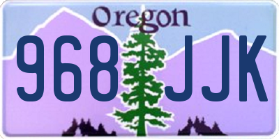 OR license plate 968JJK