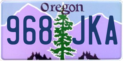 OR license plate 968JKA