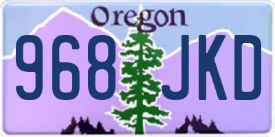 OR license plate 968JKD