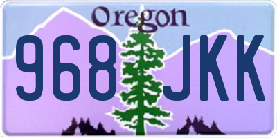 OR license plate 968JKK