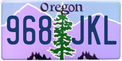 OR license plate 968JKL