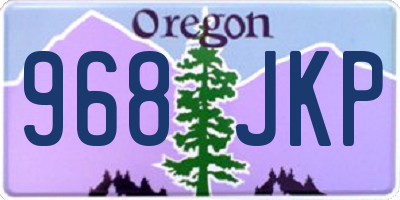 OR license plate 968JKP