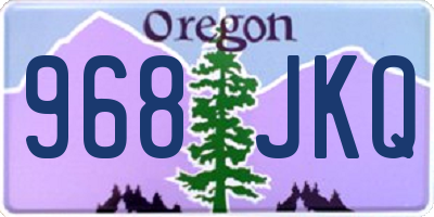 OR license plate 968JKQ