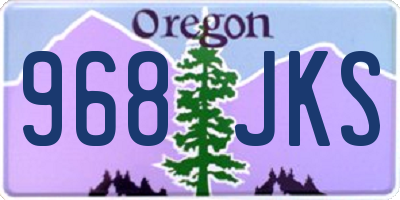 OR license plate 968JKS