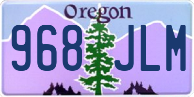 OR license plate 968JLM