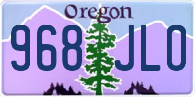 OR license plate 968JLO