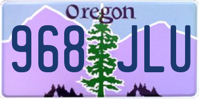 OR license plate 968JLU