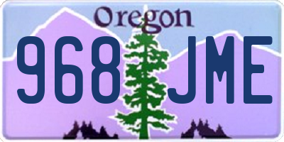 OR license plate 968JME