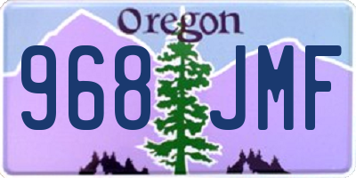 OR license plate 968JMF