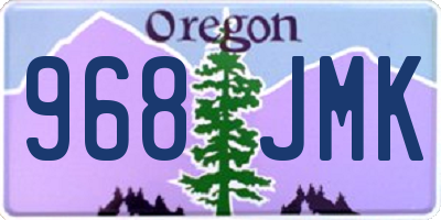 OR license plate 968JMK
