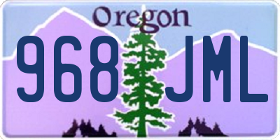 OR license plate 968JML