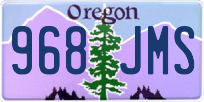 OR license plate 968JMS