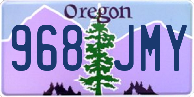 OR license plate 968JMY