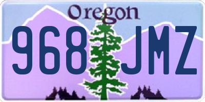 OR license plate 968JMZ