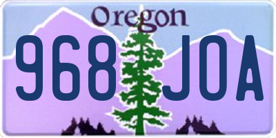 OR license plate 968JOA