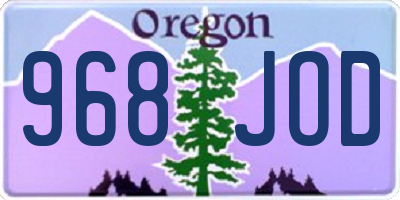 OR license plate 968JOD