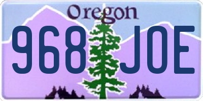 OR license plate 968JOE