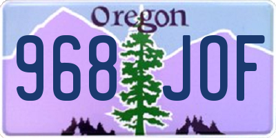 OR license plate 968JOF