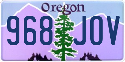 OR license plate 968JOV