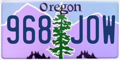 OR license plate 968JOW