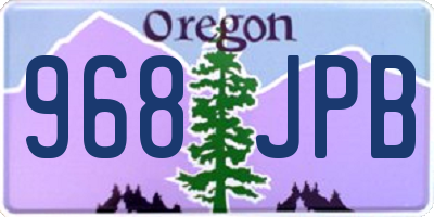 OR license plate 968JPB