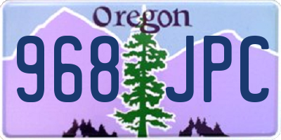 OR license plate 968JPC