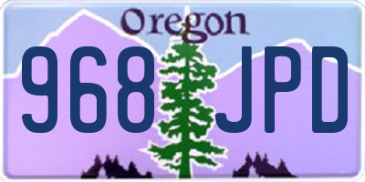 OR license plate 968JPD