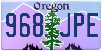 OR license plate 968JPE