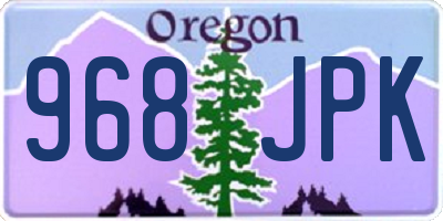 OR license plate 968JPK