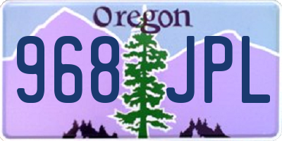 OR license plate 968JPL