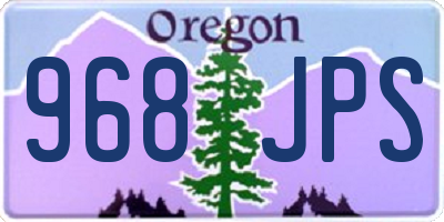 OR license plate 968JPS