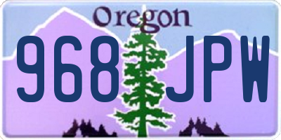 OR license plate 968JPW