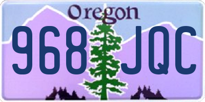 OR license plate 968JQC
