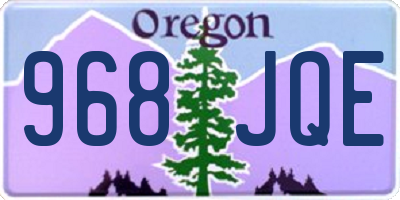 OR license plate 968JQE