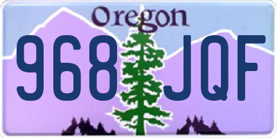 OR license plate 968JQF