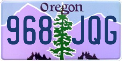 OR license plate 968JQG