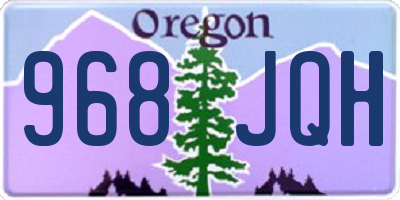 OR license plate 968JQH