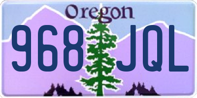 OR license plate 968JQL