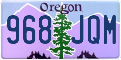 OR license plate 968JQM