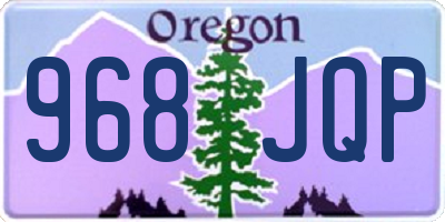 OR license plate 968JQP