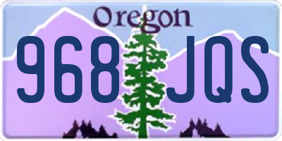 OR license plate 968JQS