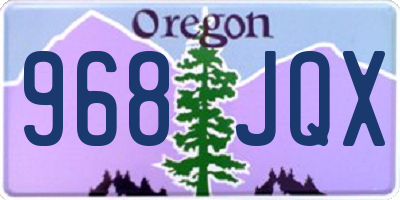 OR license plate 968JQX