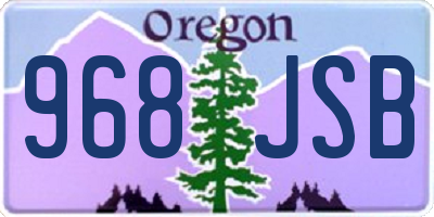 OR license plate 968JSB
