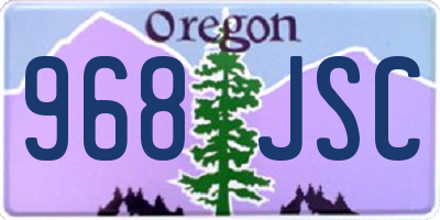 OR license plate 968JSC
